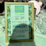 Framed 'Finalist' award on table at the East of England Clean & Green Awards 2026
