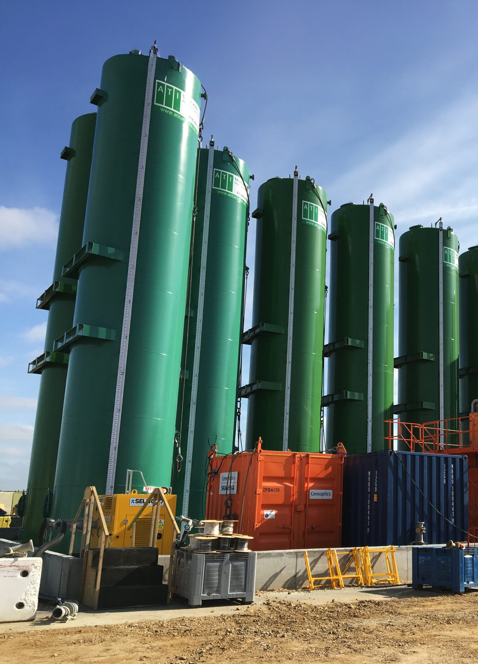Several ATI hori/vert tanks on site