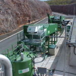 ATI's horizontal silos and bunded tanks in use on site
