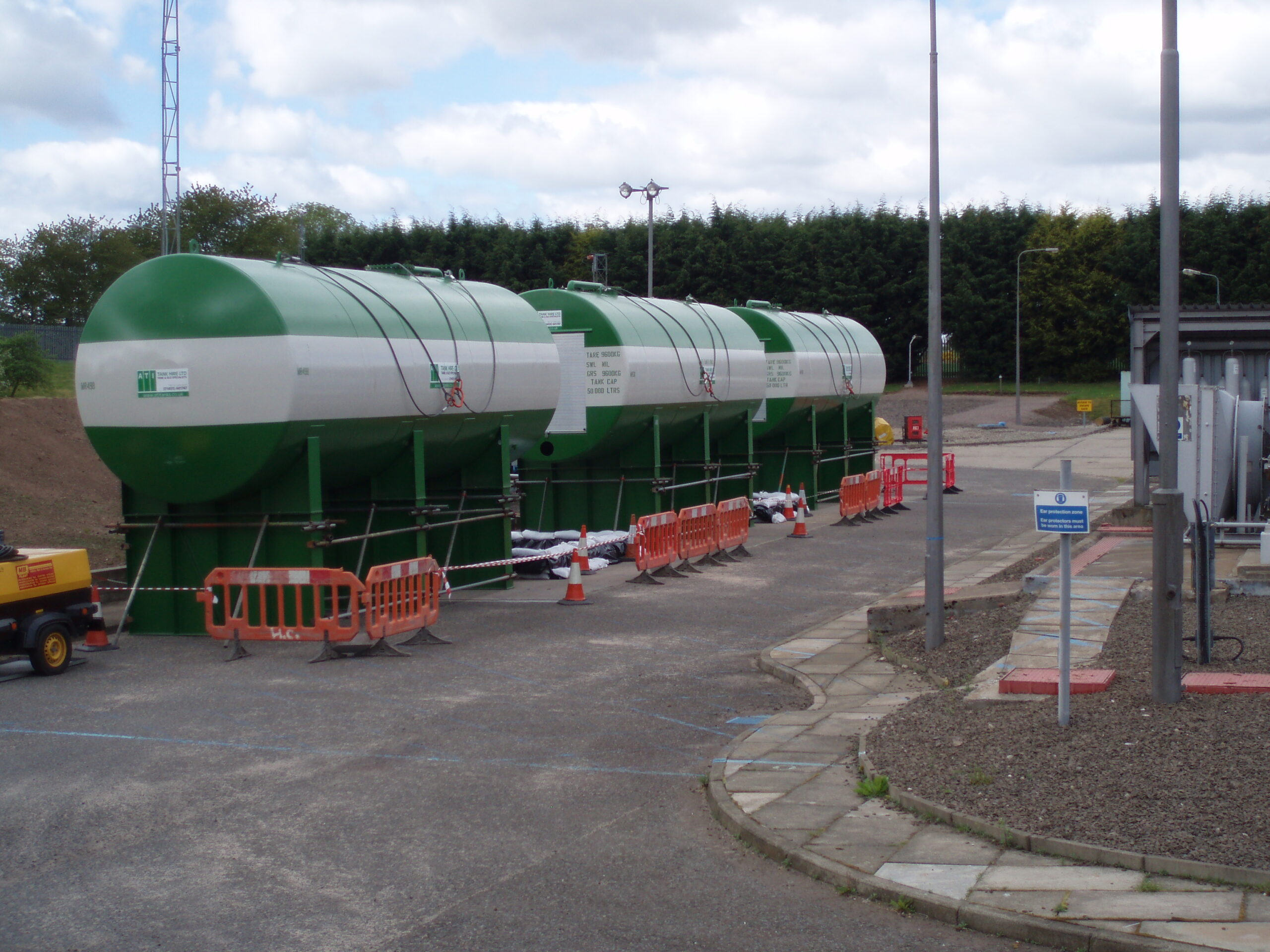 3 of ATI's self-bunded tanks on site
