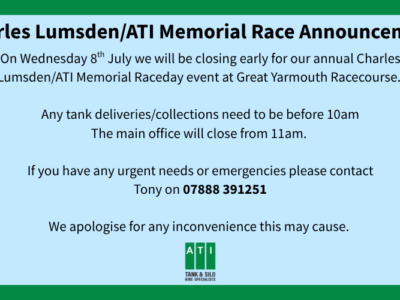 Charles Lumsden/ATI Memorial Race Announcement
