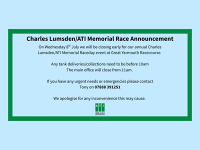 Charles Lumsden/ATI Memorial Race Announcement