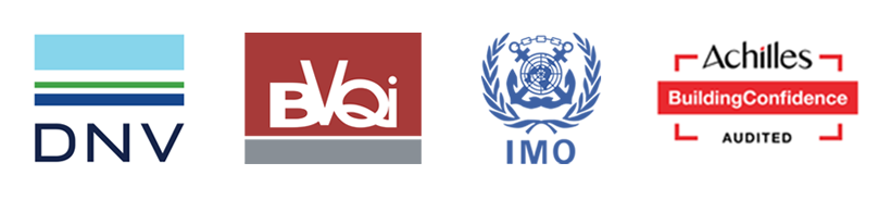 Banner image showing logos for DNV, BVQ, IMO & Achilles